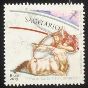 Selo postal do Brasil de 2019 Sagitário