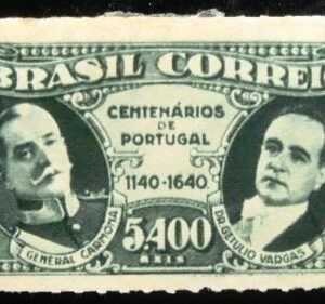 Selo postal de 1940 Carmona e Vargas P N