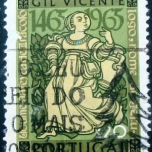 Selo postal de Portugal de 1965 Gil Vincente's Theatre Plays
