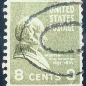 Imagem similar à do selo postal dos Estados Unidos de 1938 1938 - Martin Van Buren 8 U