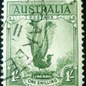 Selo postal da Austrália de 1956 Superb Lyrebird 4 U