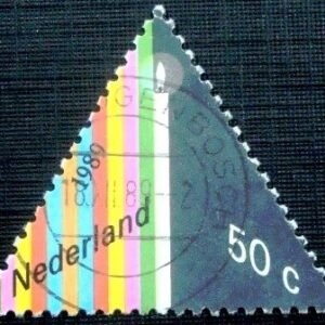 Selo postal da Holanda de 1989 Candle