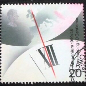 Selo postal do Reino Unido de 1999 Greenwich Meridian and Clock