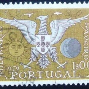 Selo postal de Portugal de 1959 Coat of Arms of Aveiro 1$