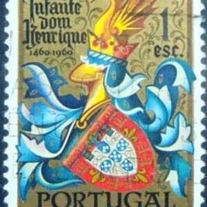 Selo postal de Portugal de 1960 Coat of Arms of Henry the Navigator