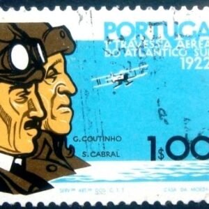 Selo postal de Portugal de 1972 Gago Coutinho e Sacadura Cabral