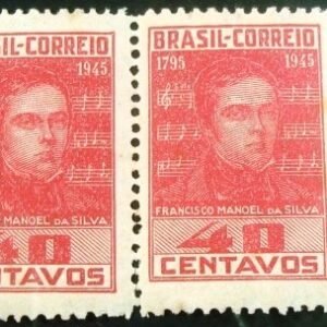 Par de selos postais de 1945 Francisco Manoel da Silva