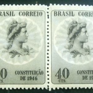 Par de selos postais do Brasil de 1948 Campanha Contra Câncer - C 223 N