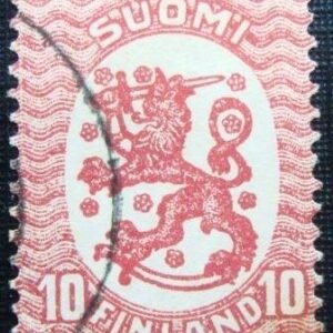 Selo postal da Finlândia de 1917 Saarinen Design 10