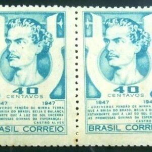 Par de selos postais COMEMORATIVOS do Brasil 1947 - C 227 M