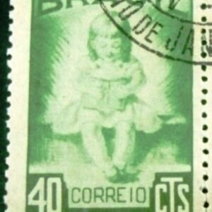 Selo postal do Brasil de 1948 Campanha Criança MCC