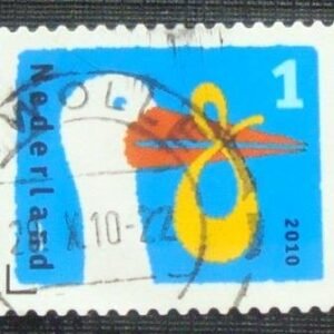Selo postal da Holanda de 2010 Stork delivers baby