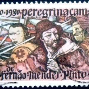 Selo postal de Portugal de 1980 Fernao Mendes Pinto