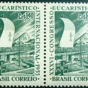 de selos postais do Brasil de 1955 36º Congresso Eucarístico - C 365 M