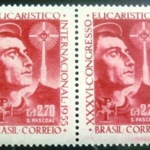 Par de selos postais COMEMORATIVOS do Brasil 1955 - C 366 M