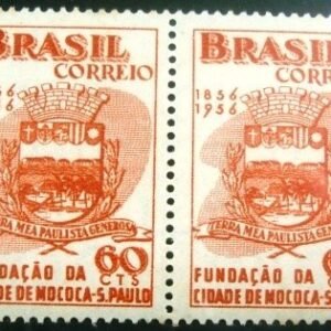 Par de selos postais COMEMORATIVOS do Brasil 1956 - C 375 MPR