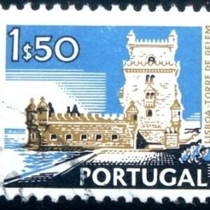 Selo postal de Portugal de 1972 Belem Tower Lisboa