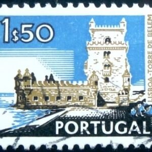 Selo postal de Portugal de 1973 Belem Tower Lisboa xII