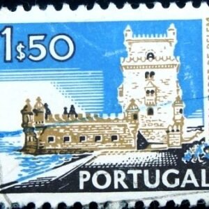 Selo postal de Portugal de 1981 Belem Tower Lisboa