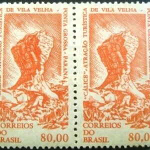 Par de selos postais do Brasil de 1964 Cálice - C 510 N