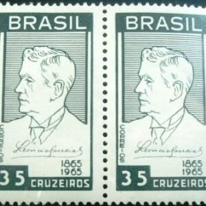 Par de selos do Brasil de 1965 Lêoncio Correia
