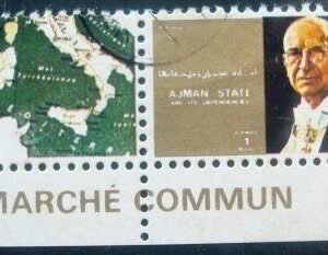Selo postal do Emirado de Ajman de 1973 Eamon de Valera