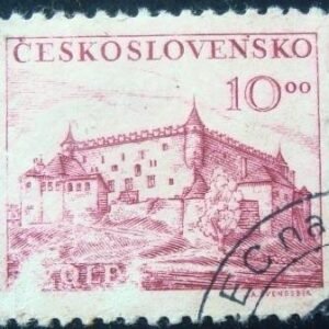 Selo postal da Tchecoslováquia de 1949 Zvolenský hrad