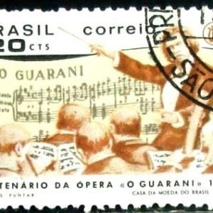Selo postal do Brasil de 1970 Carlos Gomes