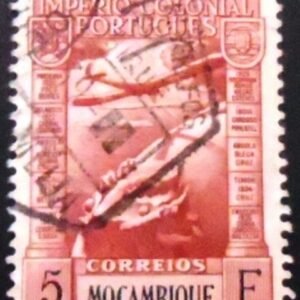 Selo postal de Moçambique de 1938 Vasco da Gama 5 U