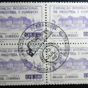 Quadra de selos postais do Brasil de 1948 Quitandinha 3.80 NCC QD QT