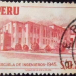 Selo postal Peru 1952 Engineers School Lima