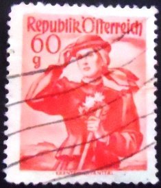 Selo postal da Áustria de 1958 Lavanttal U sev