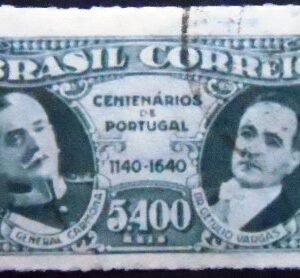 Selo postal de 1940 Carmona e Vargas P U