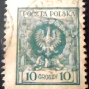 Selo postal da Polônia de 1924 Arms of Poland 10 - 219 U
