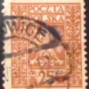 Selo postal da Polônia de 1928 Eagle Arms