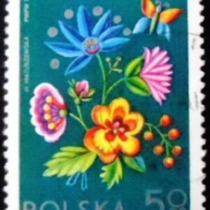 Selo postal da Polônia de 1974 Cracow