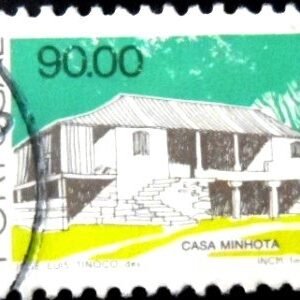 Selo postal de Portugal de 1986 Casa Minhota