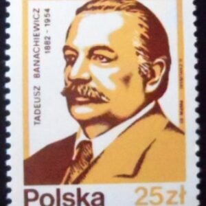 Selo postal da Polônia de 1983 Tadeusz Banachiewiczr