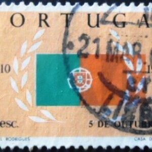 Selo postal de Portugal de 1960 Portuguese Flag