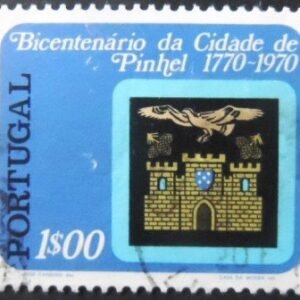 Selo postal de Portugal de 1972 Pinhel's Status as a City C