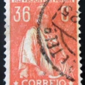 Selo postal de Portugal de 1921 Ceres 36