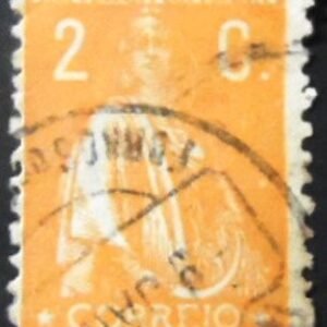 Selo postal de Portugal de 1917 Ceres 2
