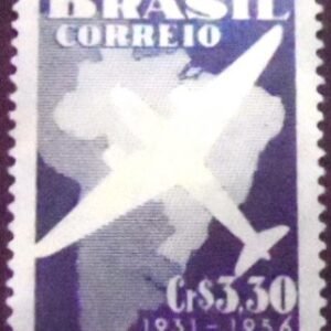 Selo postal de 1956 Correio Aéreo Nacional Militar N