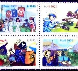 Série de selos postais do Brasil de 2002 Cavalhadinha