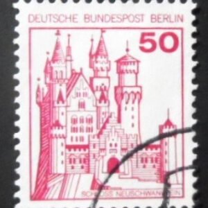 Selo postal da Alemanha de 1977 Neuschwanstein Castle