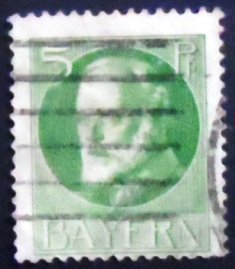 Selo postal da Alemanha Bavária de 1916 King Ludwig III 5