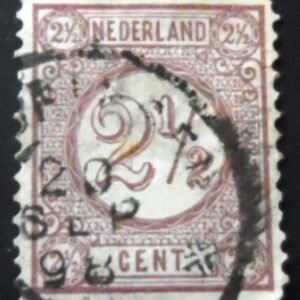 Selo postal da Holanda de 1889 Numeral