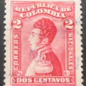 Selo postal da Colômbia de 1917 Antonio Nariño 2