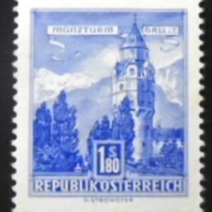 Selo postal da Áustria de 1960 Mint Tower