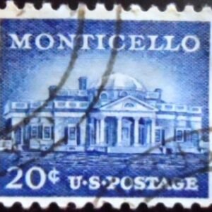 Selo postal dos Estados Unidos de 1956 Monticello